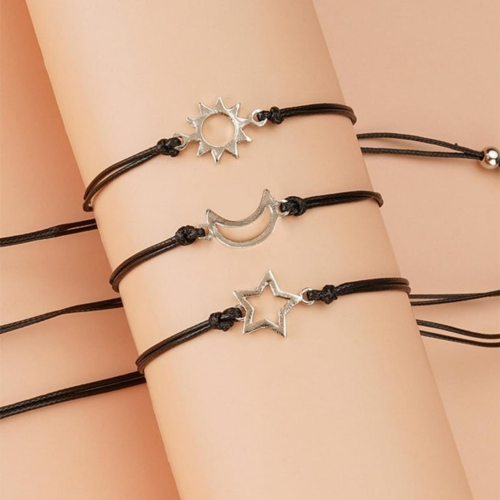 Friendship Couples Bracelet, Adjustable Cord Bracelet- NIP